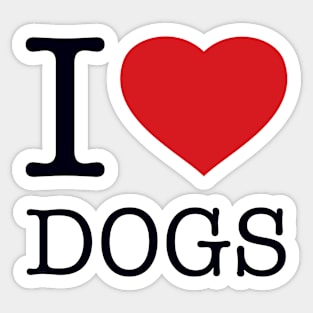 I LOVE DOGS Sticker